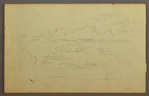 Teckning, Moln, möjligen 1844 av Frederic Edwin Church
