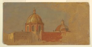 Ritning, Colombia eller Ecuador, kyrktak, 1853 eller 1857 av Frederic Edwin Church