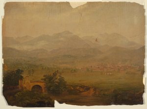 Teckning, Colomhia eller Ecuador, 1853 av Frederic Edwin Church