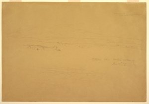 Ritning, Cotopaxi mellan Machachi och Talunga, 19 juni 1857 av Frederic Edwin Church
