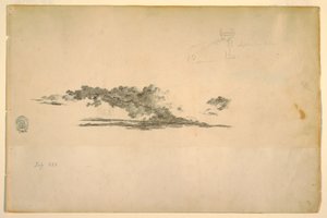 Teckning, ko, moln, juli och september 1844 av Frederic Edwin Church