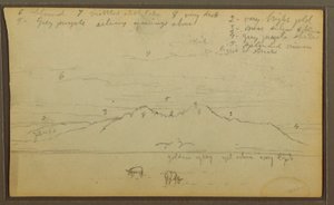 Teckning, Kor i landskap; Averso: Bambu, 1857 av Frederic Edwin Church