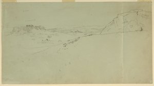 Teckning, Fjärran vy av Akropolis norra sida, 1869 av Frederic Edwin Church