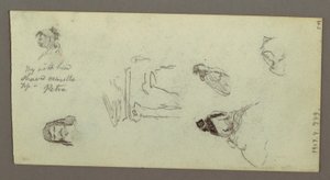 Teckning, Figurstudier, Ridge, möjligen 1868 av Frederic Edwin Church
