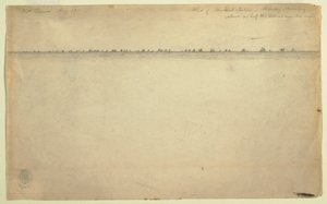 Teckning, Flotta av makrillfiskare, Mount Desert, Maine, 19 augusti 1850 av Frederic Edwin Church