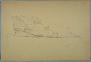 Teckning, flytande isberg, 15 juli 1859 av Frederic Edwin Church
