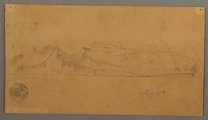 Teckning, flytande isberg, 16 juli 1859 av Frederic Edwin Church