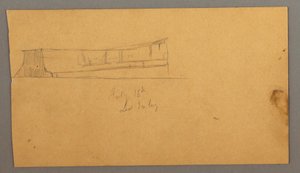 Teckning, flytande isberg, 16 juli 1859 av Frederic Edwin Church