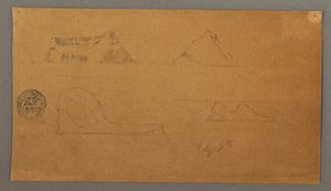 Teckning, Flytande isberg, 7 juli 1859 av Frederic Edwin Church