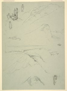 Teckning, Från "nära Golling", Österrike, 5 augusti 1868 av Frederic Edwin Church