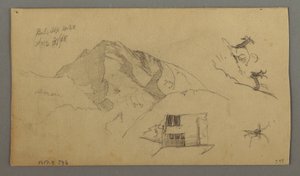 Ritning, Glacier, 21 augusti 1868 av Frederic Edwin Church