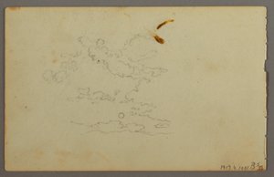 Ritning, Hill Range, möjligen 1844 av Frederic Edwin Church