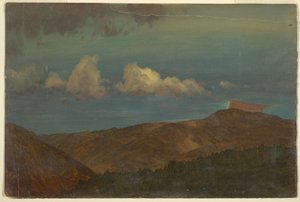Teckning, Kuperat landskap, 1865 av Frederic Edwin Church