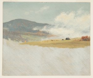Teckning, Kuperade landskap, 1865-75 av Frederic Edwin Church