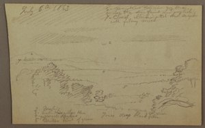 Teckning, Hudson Valley, 1863 av Frederic Edwin Church