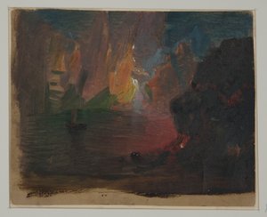 Teckning, Isbergsfantasi, ca 1859 av Frederic Edwin Church