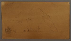 Teckning, Isberg, Labrador, Newfoundland eller Nova Scotia, 1859 av Frederic Edwin Church