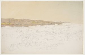 Ritning, Jerusalem, allmän vy, april (), 1868 av Frederic Edwin Church