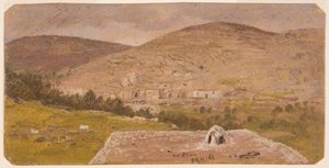 Teckning, Landskap, 1865 av Frederic Edwin Church