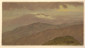 Teckning, Landskap, augusti 1865 av Frederic Edwin Church