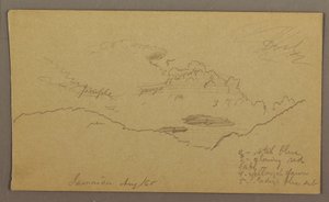 Teckning, Landskap, maj-augusti 1865 av Frederic Edwin Church