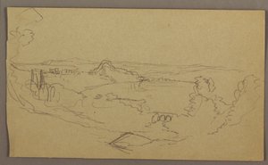 Teckning, Landskap, maj-augusti 1865 av Frederic Edwin Church