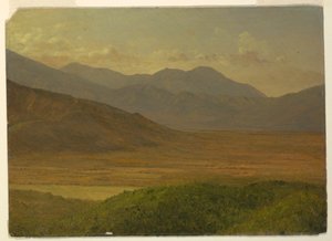 Teckning, Landskap, maj 1865 av Frederic Edwin Church
