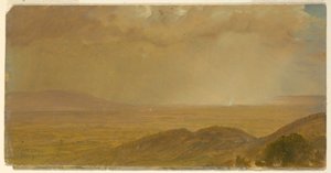 Teckning, Landskap, maj 1865 av Frederic Edwin Church