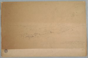Teckning, Landskap nära Melgar, Colombia, juli 1853 av Frederic Edwin Church