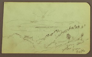 Teckning, Landskap; Verso: Figur, Landskap, 1883 av Frederic Edwin Church