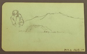 Teckning, Landskap; Verso: Figur, Landskap, 1883 av Frederic Edwin Church