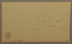 Teckning, Landskap; Verso: Himmel, augusti 1865 av Frederic Edwin Church