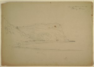 Teckning, "Apans grotta", 1851 av Frederic Edwin Church