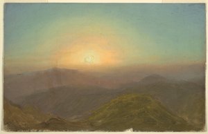Teckning, Morgonlandskap, 1865 av Frederic Edwin Church
