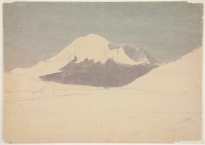 Teckning, berget Chimborazo, Ecuador, juli 1857 av Frederic Edwin Church