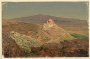Ritning, Mount Pentelicus, april 1869 av Frederic Edwin Church