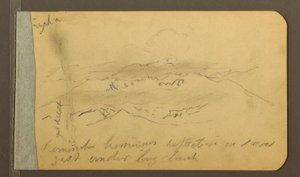 Ritning, bergsflanken, 1889 av Frederic Edwin Church