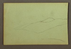 Teckning, bergsrygg, möjligen 1856 av Frederic Edwin Church