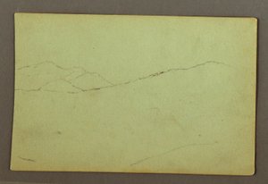 Teckning, Bergstoppar, möjligen 1856 av Frederic Edwin Church