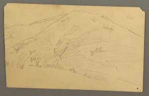 Teckning, bergstopp, 1877 av Frederic Edwin Church