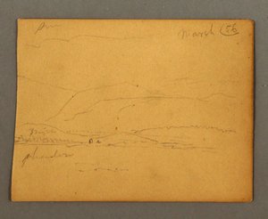 Teckning, Berg, mars 1856 av Frederic Edwin Church