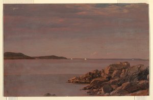Teckning, Mt. Desert Island, Maines kust, 1850 av Frederic Edwin Church