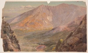 Teckning, Mt. Katahdin, Great Basin från South Turner Mountain, 1877 av Frederic Edwin Church