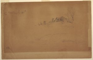 Teckning, Nära Guaranda, Ecuador, 10 juni 1857 av Frederic Edwin Church