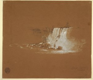 Teckning, Niagarafallen, oktober 1856 av Frederic Edwin Church