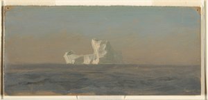 Teckning, utanför isberg, Newfoundland, juni 1859 av Frederic Edwin Church