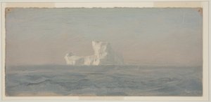Teckning, utanför isberg, Newfoundland, juni 1859 av Frederic Edwin Church