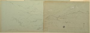 Teckning, Panoramavy över Unter-Schönau, 1868 av Frederic Edwin Church