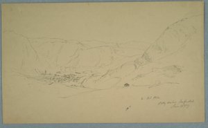 Ritning, Petty Harbour, 24 juni 1859 av Frederic Edwin Church