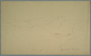 Ritning, Petty Harbour, 24 juni 1859 av Frederic Edwin Church